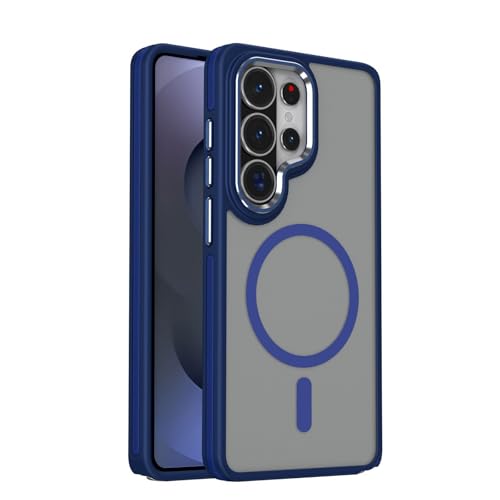 Coque fine bleu givré pour Samsung S26 Ultra magnétique et élégante
