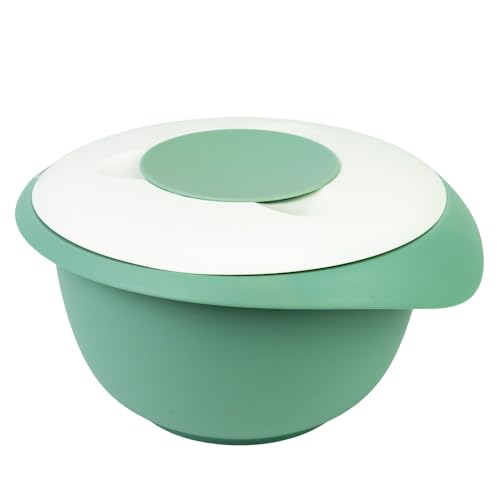 Westmark Bol de Mélange avec Couvercle Deux Parties, 2,5 L, Avec Verseur, Plastique, Blanc/vert menthe, 3153227M