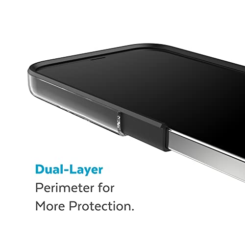 Image of Speck Clear iPhone 14 Pro Case - Slim, Built for MagSafe, Scratch Resistant & Drop Protection Clear Phone Case - Anti-Yellowing - 6.1 inch iPhone 14 Pro Case - Dual Layer - Black GemShell