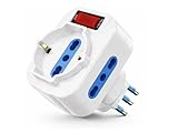 Elektrischer Adapter, drehbar, 90° 10 A, mit Überlastschutz bis 1500 W...