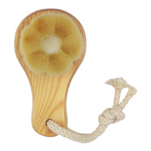 Cepillo de limpieza facial de madera, cepillo de madera para exfoliar la cara - Depurador facial de cerdas suaves con forma de flor de ciruelo | Herramienta de eliminación de maquillaje con cepillo de