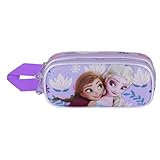 Disney Frozen 2 Beauty-Estuche Portatodo 3D Doble, Lila, 22 x 10...