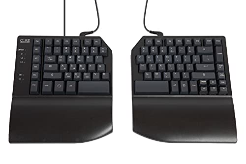 CORE MECHANICS Split Mechanical Keyboard – 1 MS, All Keys Programmable, 3 Programmable Layers 4 Macro Keys, Durable, PBT Keycaps.