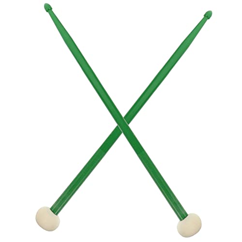 Baquetas profesionales para percusión doble punta verde miniatura 1