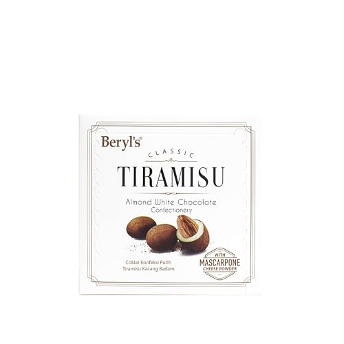 Image of Beryls Tiramisu Almond white Chocolate Bar 65g | Imported Premium Chocolate with Crunchy Almonds & Coffee Notes | Dessert-Inspired Treat | Ideal Gift | Pack of 1