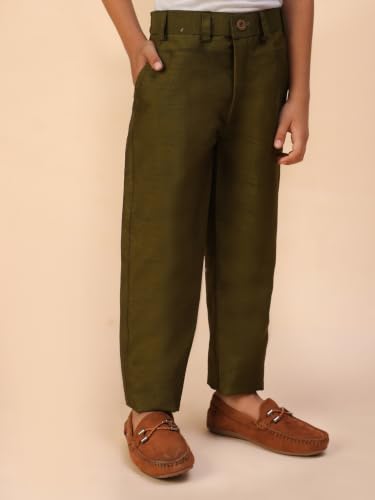 Image of Pro-Ethic Style Developer Kids Kurta Set For Boys With Waist Coat, Ethnic Wear for Diwali, Eid, Raksha Bandhan, Jacquard, Floral Print (Pack of 1)