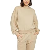 Oversized Passform mazine Damen Sweatshirt Mona Sweater - Light Taupe Mel. - Größe XS