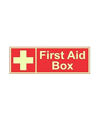 999Store office supplies sunboard First Aid Box sticker signage Sign Board Red 30X10Cm