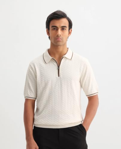 Image of Rare Rabbit Regular fit Textured Polo