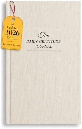 Daily Gratitude Journal 2026 – 5 Minute Gratitude Practice for Women & Men, 2 Fresh Prompts Every Day, Mindfulness, Happiness & Daily Reflection, Undated Affirmation Journal with Gift Box