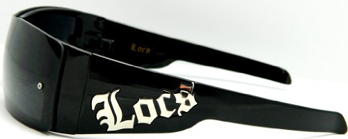 Locs Brand Single Lens Sunglasses with Black Out Lenses and Locs Emblem on St...2