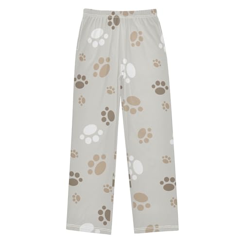 Boys' Pants Cat Dog Kitten Puppy Footprints Long Bottoms Jogger Pants Elastic Waist Trousers with Pockets S-XL