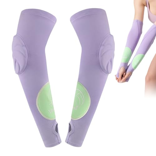 Générique Manchettes de Volley - Paire de Manchons Rembourrés,Protection Coude avec Trou Pouce pour Sports Entraînement Matchs