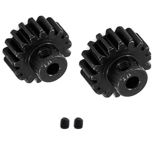 2pcs 3947X Hardened Steel 17-Tooth Pinion Gear (32 Pitch) for Traxxas Slash Rrustler Stampede Raptor 4x4 VXL TRX-4 TRX-6 17T Upgrade Parts - Thumbnail 2