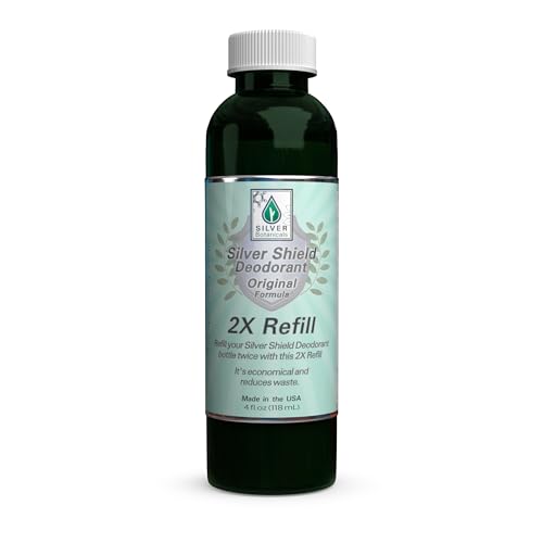 Silver Shield Deodorant 2X Refill - Original Formula | All Natural Colloidal Silver Deodorant | 4 oz. Refill