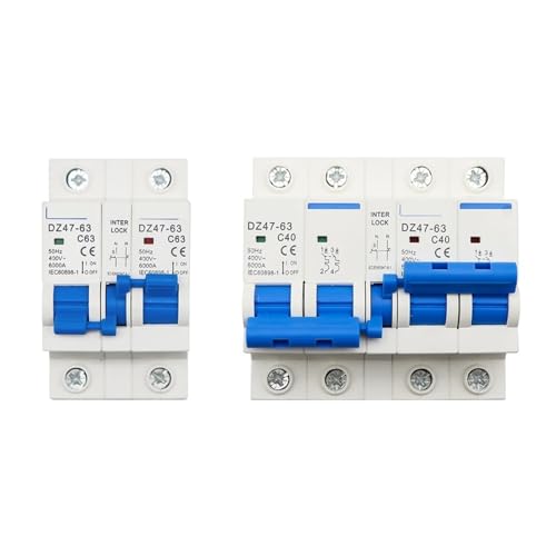 Disjoncteur de verrouillage transfert manuel MTS double puissance MCB inverseur source 2P