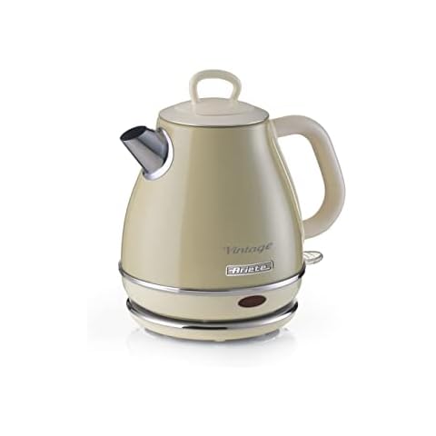 Ariete, 2868 Vintage, elektrischer Design-Wasserkocher aus Edelstahl für Aufgussgetränke, Tee und Kräutertees, Abschaltautomatik, ergonomischer Griff Cover