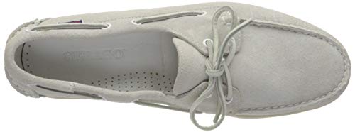 Image of Sebago Men's Docksides Portland Suede Boat Shoes, White White 911, 6 UK