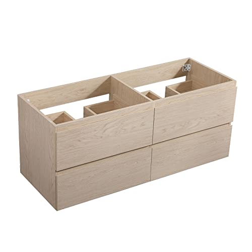 Meuble sous Vasque Suspendu décor chêne 120 cm Sorrento