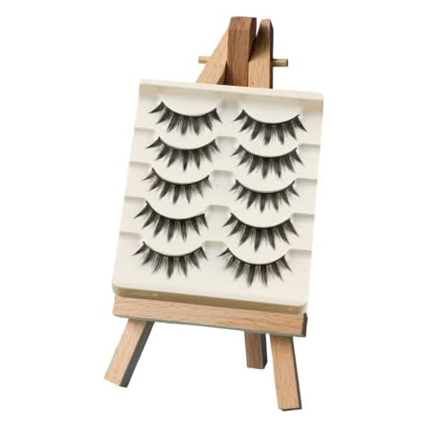 Okdeals 5 Pairs Cosplay Manga Lashes 3D Little Devil Spiky Eyelash Cute Doll Anime Lashes Japanese Style Makeup Eyelashes Natural Look Halloween Lash Beauty Extension Tools Cover