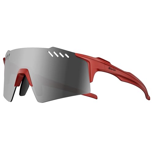 SCVCN Gafas de Ciclismo Gafas para bicicleta para Hombre Mujer Protección UV400 Gafas de Sol Deportivas para MTB Bicicleta corriendo Bicicleta de montaña