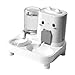 ShengQuanHao Automatic Cat Feeder and Water Dispenser. Automatic Pet Feeder. Convenient Detachable Food Bowl for Small Dogs, White