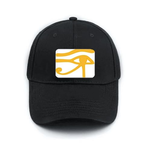 Casquette de baseball noire réglable contre le soleil motif œil antique