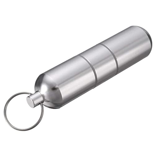 jieerrui Créative Mini Mini en Acier Inoxydable Cigarettes Roundes Round Pocket Solid Cigarette Keychain Silder Cover