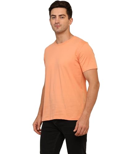 Image of Unisex Round Neck Plain T-Shirt | Combed Bio-Washed Ring Spun Cotton for Men & Women, Short Sleeves