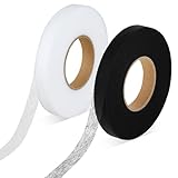 Mabor Cinta de fusión de tela de 15 mm, 2 rollos de 140 yardas de hierro en Hemming Tape para accesorios de costura DIY No es necesario coser, cinta de inhibición de pantalones Hemming Clothes