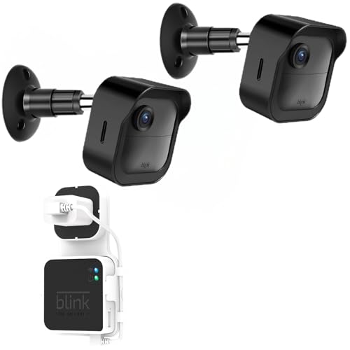 Blink Outdoor 4 Camera Surveillance Mount,3 Pack Weatherproof Protective Cover with Blink Sync Module 2 Outlet Wall Mount Bracket Holder Accessories for Home Apartment Rentals Businesses…