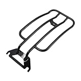Porte-bagages de garde-boue arrière noir chromé pour moto, étagère de Support, siège Solo pour Har&ley Davi&dson Electra Glide Road King 1998- Up Matériau: métal