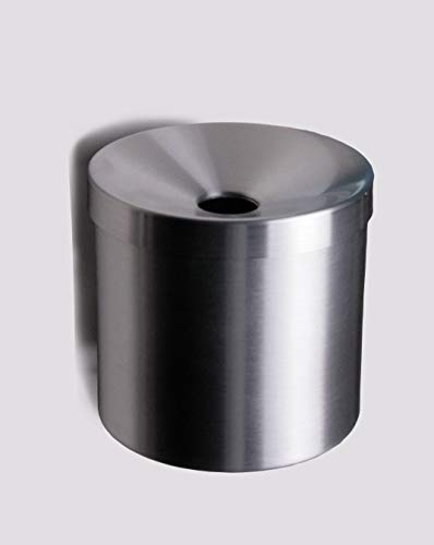 Wandaschenbecher Edelstahl Ø 145 x 165 mm rund, Volumen: 1 ltr. Marke: Szagato, Made in Germany (Aschenbecher außen Wandaschenbecher Edelstahl draußen Wandascher klappbar)