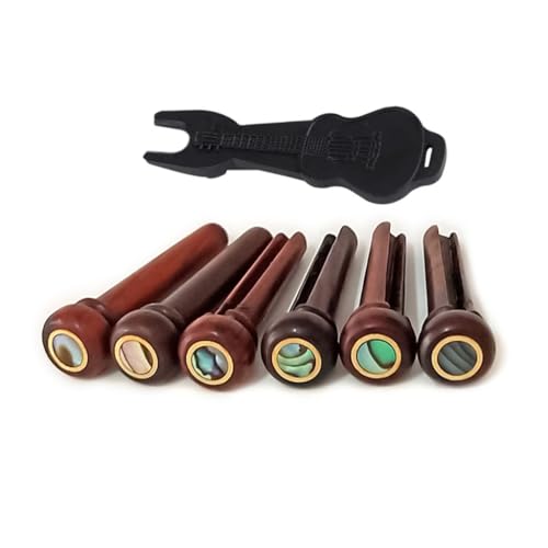 ココボロウッドギターブリッジピン ギター固定弦釘 ギター交換パーツ ギター弦釘 木目