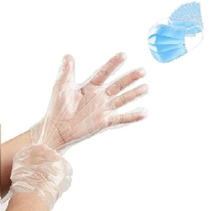 YC YUVI CREATIONS TRANSPARENT GLOVES (PACK OF 200 PICS) 100% COMPOSTABLE Ultra-Strong, Transparent | Fluid, Blood, Exam, Healthcare, Catering use, Food Handling Uses | EXTRA 10 MASK (B0C1W4M1L9) Amazon Price History, Amazon Price Tracker