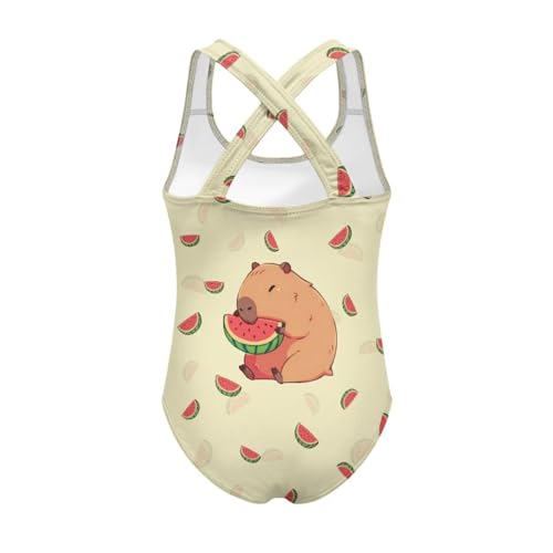 Image of Girls One Piece Swimsuits Axolotl Cross Back Swimwear Beach Summer Quick Dry Beach Bathing Suit