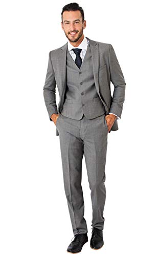 Costumes Formels Homme en Gris - Costume 3 pièces Slim Fit