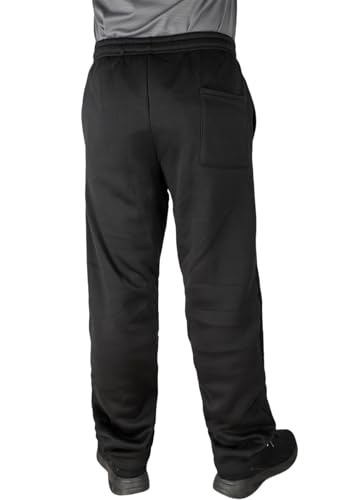 Fleece Lined Mens Sweatpant Basic Baggy Athletic Running Drawstring Open Bottom Workout Active Sweat Pants4
