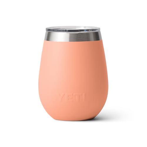 Image of YETI Rambler 10 oz Wine Tumbler, Vacuum Insulated, Stainless Steel with MagSlider Lid, Lowcountry Peach