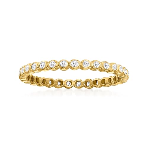 Pure Collection by Ross-Simons 0.25 ct. t.w. Bezel-Set Diamond Eternity Band in 14kt Yellow Gold