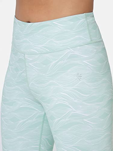 Image of CULT High Waist Running Tights with Side Pocket | Geometric Print | Breathable | Moisture-Wicking | Curved Hem
