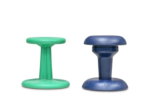 Image of Bouncyband Wobble & Twist Stool Chair - Rotating, Tilting Next Generation Wobble Seat with Non-Slip Bottom Improves Focus in Classroom & At Home - 15 inch Tall, 12 inch Sensory Seat, 13 inch Base, Supports 175lbs