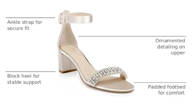 Jewel Badgley Mischka James Ankle Strap Block Heel