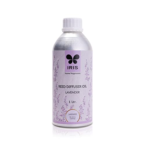 Image of IRIS Lavender Reed Diffuser Oil Refill | 1 Litre | Relaxing & Calming Home Fragrance Oil | Long-Lasting Reed Diffuser Refill for Home, Office & Commercial Spaces