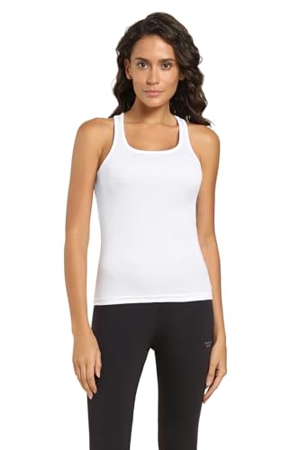Image of Van Heusen Women's Racerback 100% Cotton Tank Top | Super Combed Cotton | Breathable Fabric | Anti-Bacterial Tech | Color Fresh Technology | Keeps You Fresh | Sweat Absorbent | Everyday Comfort | Style 11202 | Available in Pack of 1 & 2