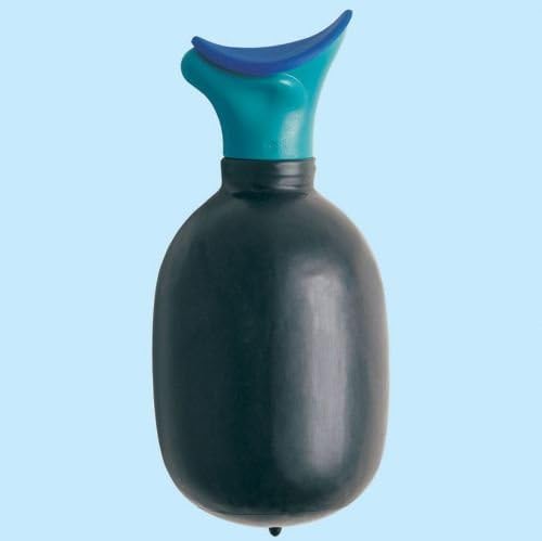 Patterson Medical Uribag Female Travel Urinal - Black Plastic Latex Urinal - Camping Sanitation Supplies