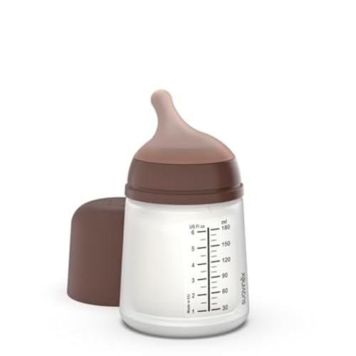 Suavinex, Biberon Anti-Coliche Zero Zero, con Tettarella a Flusso Adattabile (A), Silicone, per Bambini +0 Mesi e...