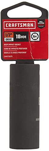 Image of CRAFTSMAN Deep Impact Socket, Metric, 1 /2-Inch Drive, 18mm (CMMT16079)