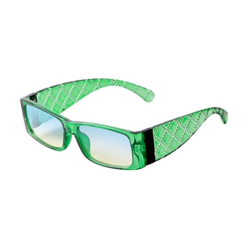 Lunettes de soleil UV400 vintage à petite monture métal et motifs léopard unisexes