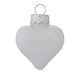 toller Christbaumschmuck BOLTZE 12 STK Glas Herzen Weihnachtskugeln 4cm Christbaumkugeln weiß Opal Farben Dekokugeln Glaskugeln Chirstbaumschmuck Christbaumdeko matt glänzend Deko STERNFORM
